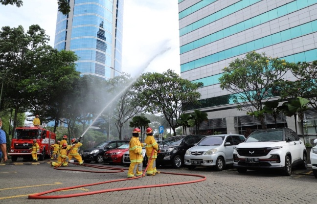 Uji Kesiapsiagaan Penanganan Keadaan Darurat Gedung Elnusa Gelar Fire