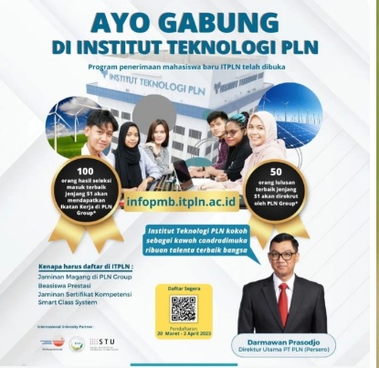 Yuuk Daftar Segera Penerimaan Mahasiswa Baru Institut Teknologi Pln