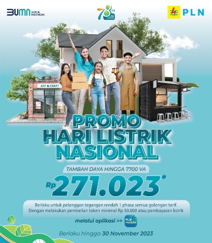 Spesial Hari Listrik Nasional Ke-78, PLN Gelar Promo Tambah Daya Hanya ...